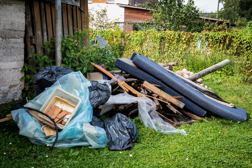 Garbage pile of debris.