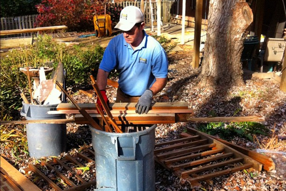 Removing junk and decluttering your space.