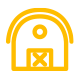 Demolition services barns and sheds icon.