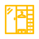 Demolition services cabinets and shelving icon.