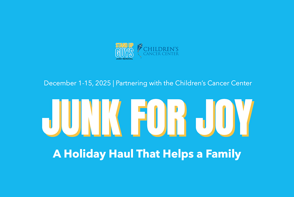 Stand Up Guys Tampa location hosts Junk for Joy with Children’s Cancer Center.