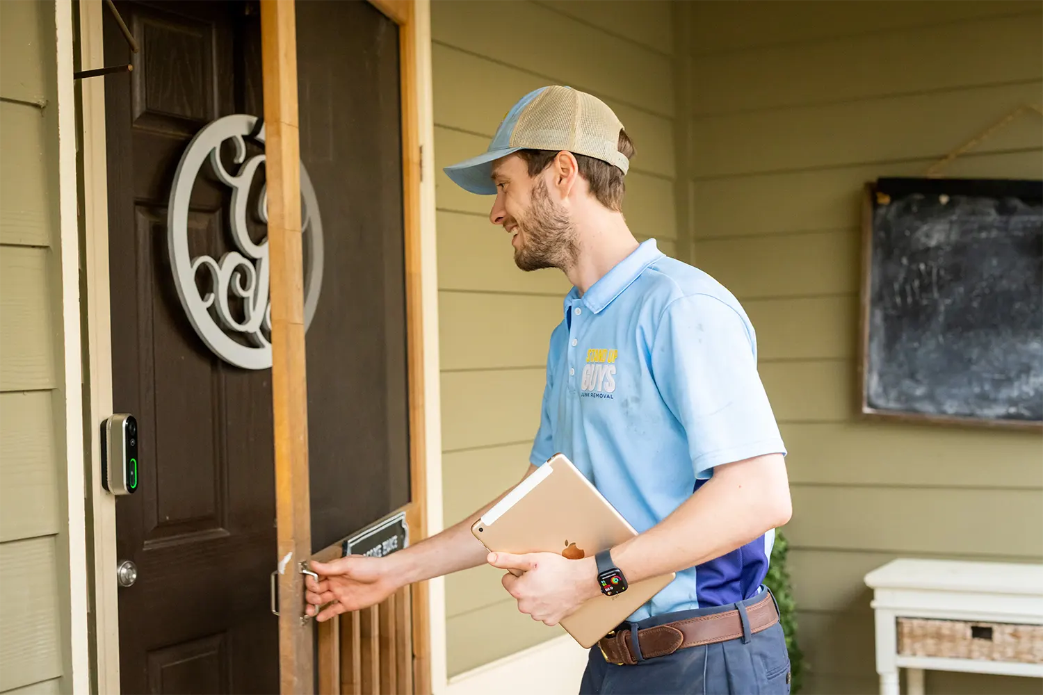 Dumpster Rental Employee Door.