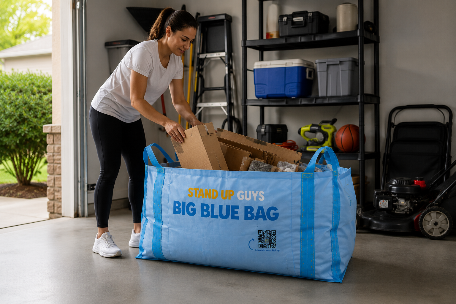 Dumpster bag rental and pickup service.