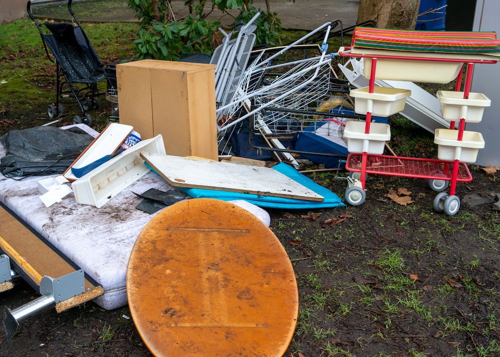 Junk removal for outdoor spaces.